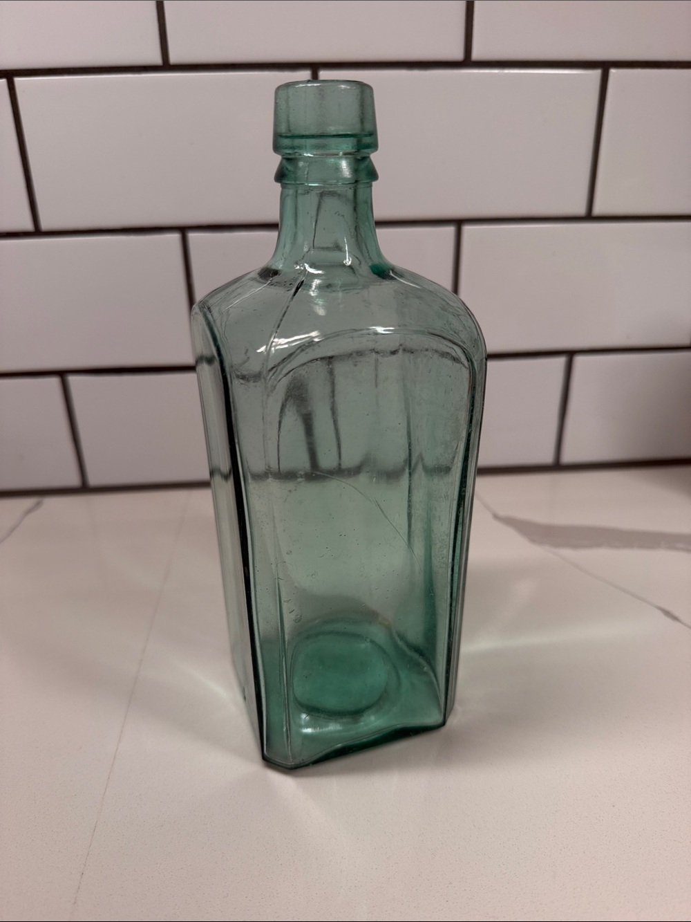Vintage-Style Green Glass Bottle Decanter - Home Dining